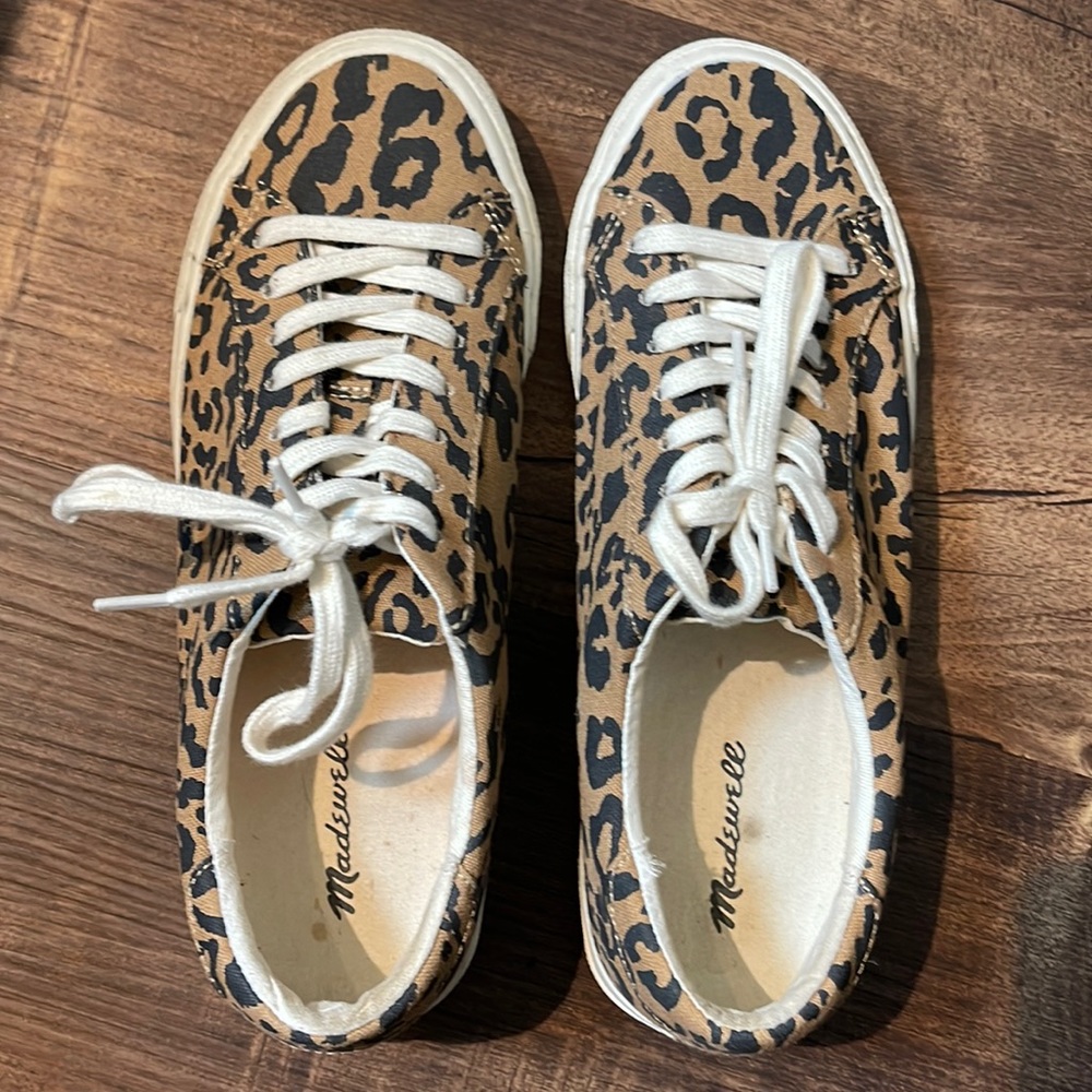 Madewell canvas cheetah sneakers